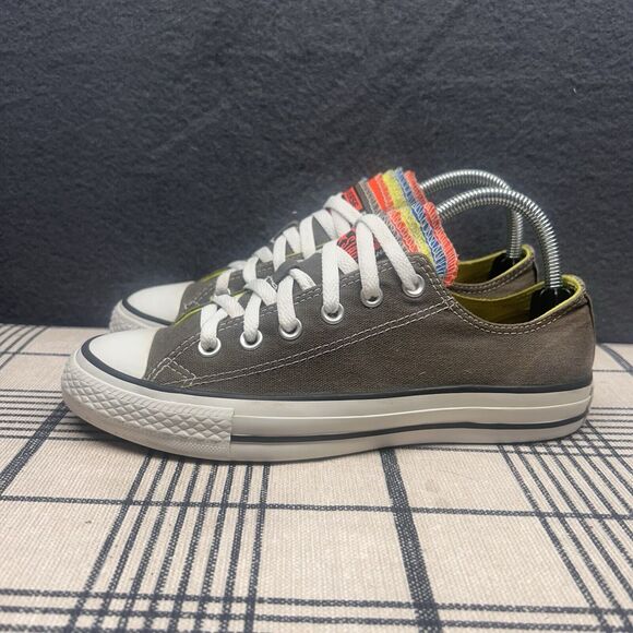 Size 8-Converse All Star Mulit tongue Grey Canvas (Womens) - Picture 1 of 8